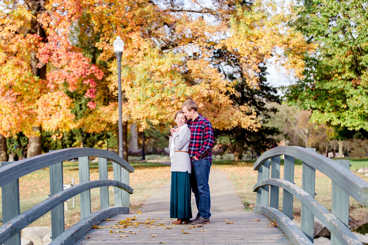 Schiller Park in the Fall Engagement
