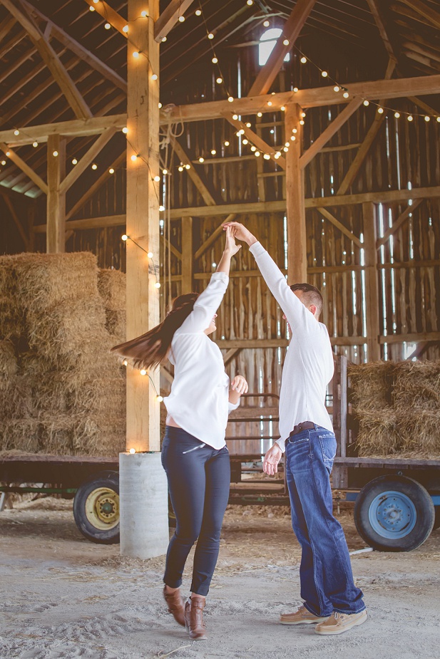 Dancing in a barn