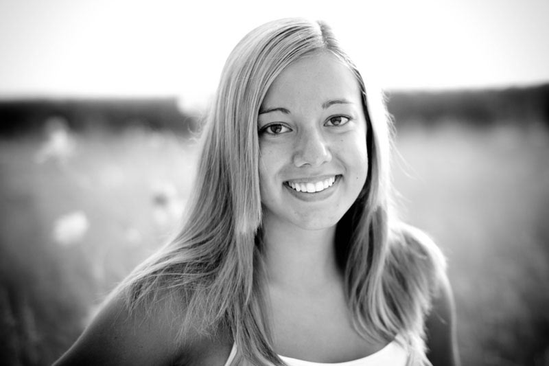 Senior Portrait Rachel Lawrence in a Grassy Field