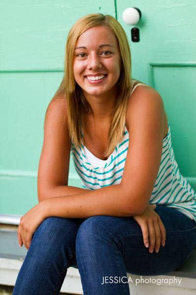 Senior Portrait Rachel Lawrence Church in Old Hilliard Ohio