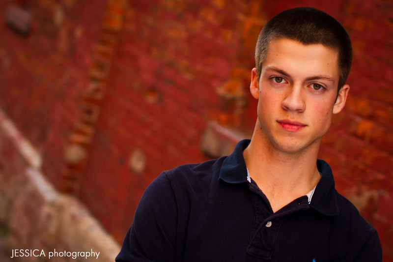 Senior Portrait Seth Spires Urban City Pose