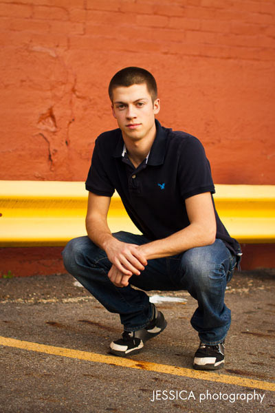 Senior Portrait Seth Spires Urban City Pose