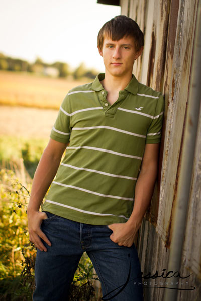 Senior Portrait of Luke Shetler--Country Pose