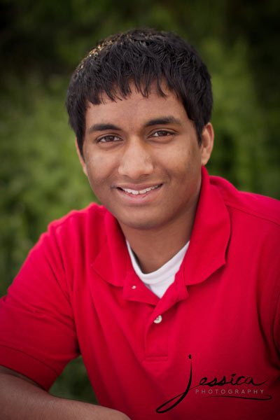 Senior Portrait of James Musunuri in the Country