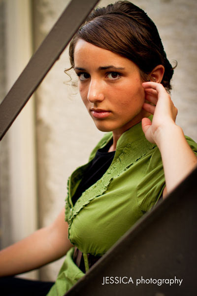 Senior Portrait of Janelle Yoder in Downtown Columbus OH