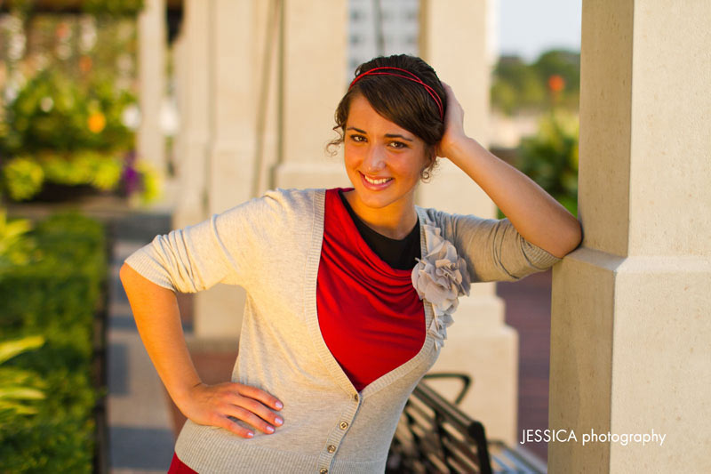 Senior Portrait of Janelle Yoder by the Scioto River, Columbus Ohio