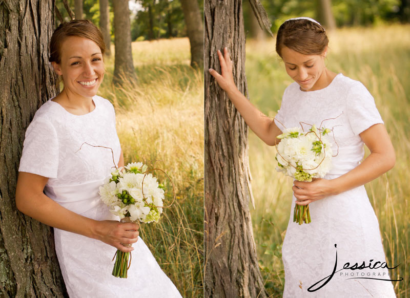 Wedding Pic of Allison & Zachary Gingerich in the country