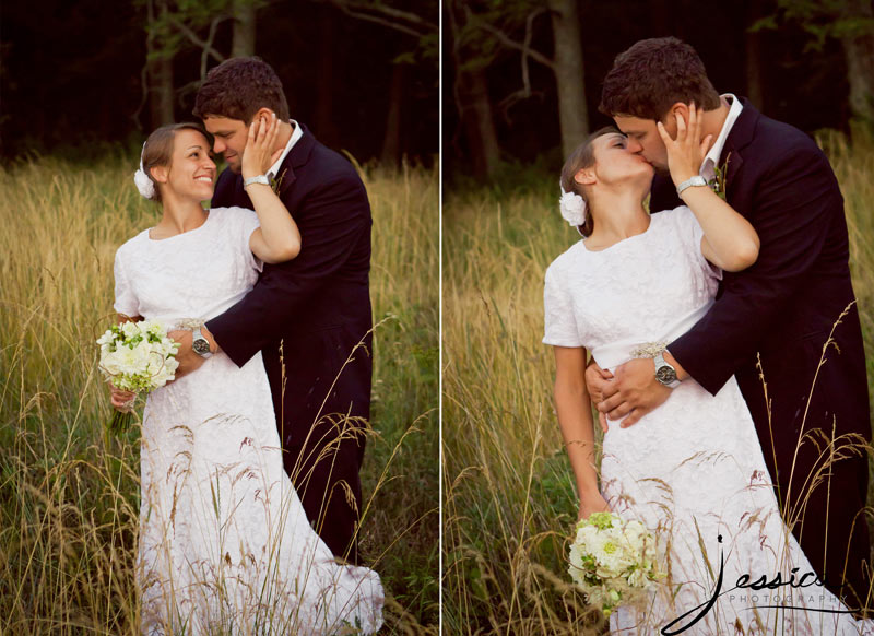 Wedding Pic of Allison & Zachary Gingerich in the country