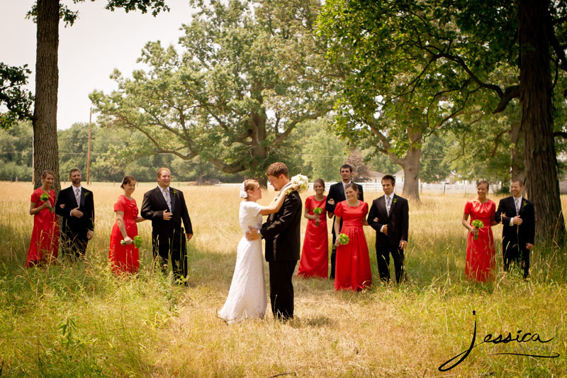 Wedding Pic of Allison & Zachary Gingerich bridal party