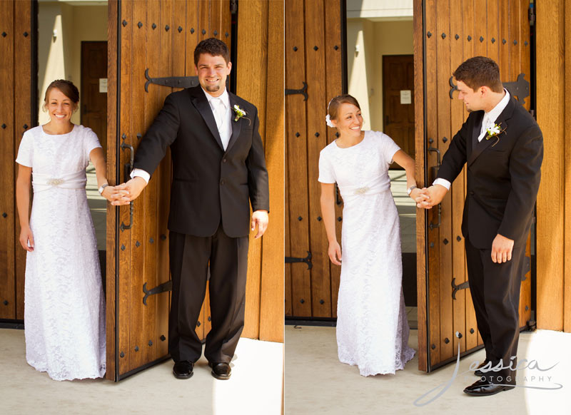 Wedding Pic of Zachary & Allison Gingerich "first see"