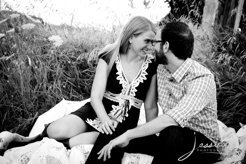 Engagement Portrait of Mark Donnelly & Stacey Forman in the country