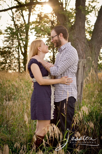 Engagement Portrait of Mark Donnelly & Stacey Forman in the country