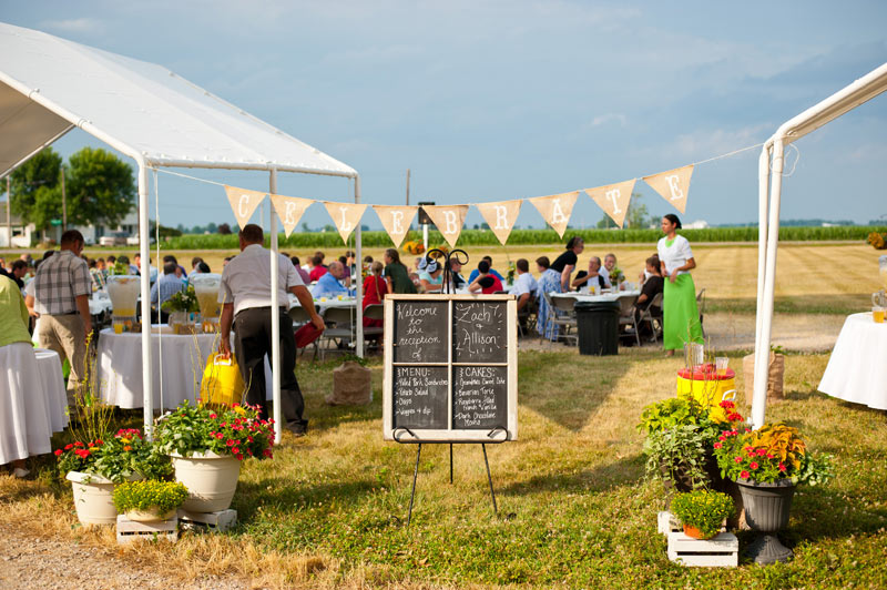 Wedding Pic of Allison & Zachary Gingerich at reception