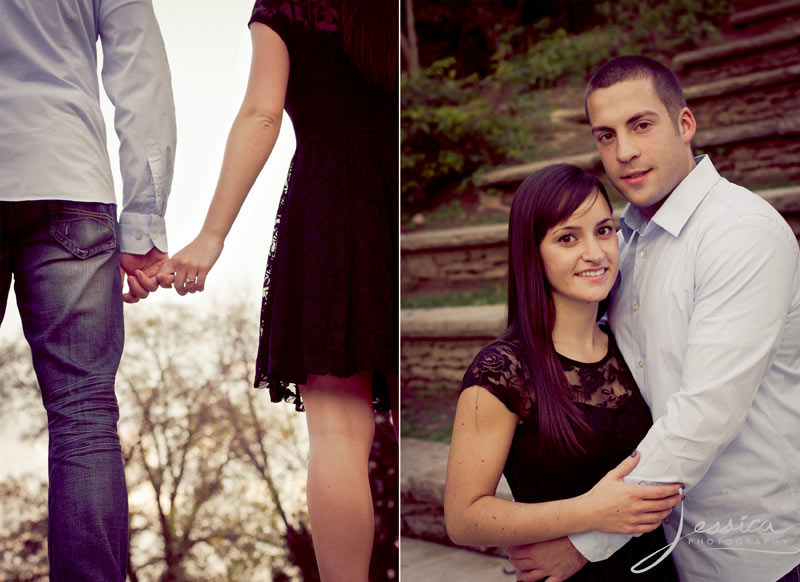 Engaged Pic of Stephen Spires & Amber Miller, Browning Amphitheater Ohio State University