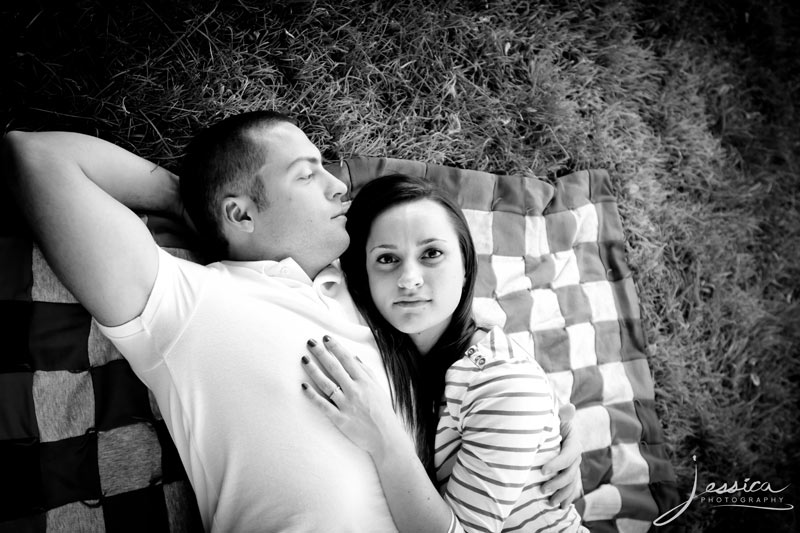 Engaged Pic of Stephen Spires & Amber Miller, The Oval Ohio State University