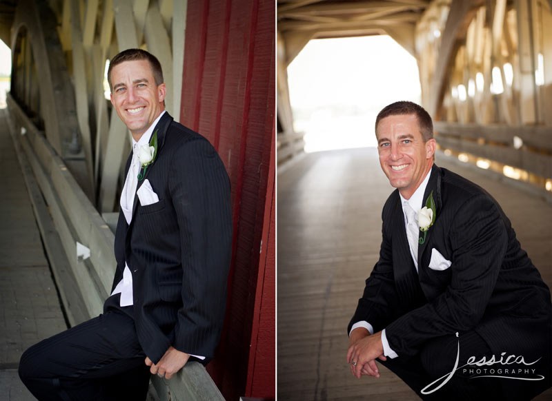 Wedding Pic of Jeremy Miller & Jennifer Watson Miller at Covered Bridge 