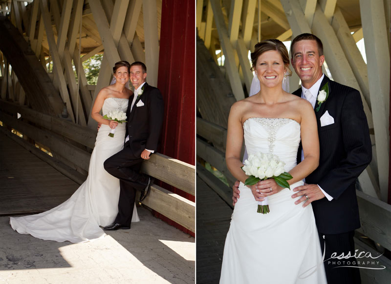 Wedding Pic of Jeremy Miller & Jennifer Watson Miller at Covered Bridge