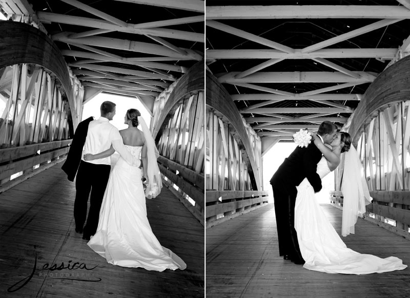 Wedding Pic of Jeremy Miller & Jennifer Watson Miller at Covered Bridge 