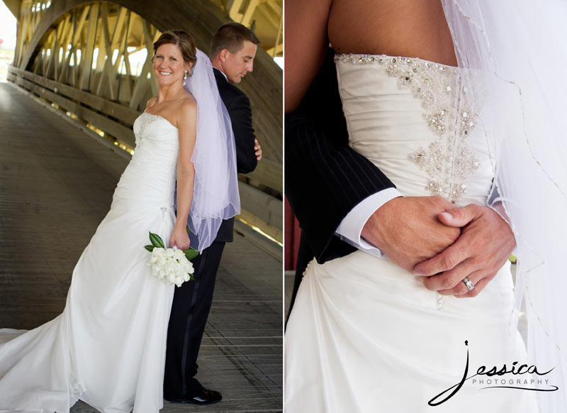 Wedding Pic of Jeremy Miller & Jennifer Watson Miller at Covered Bridge