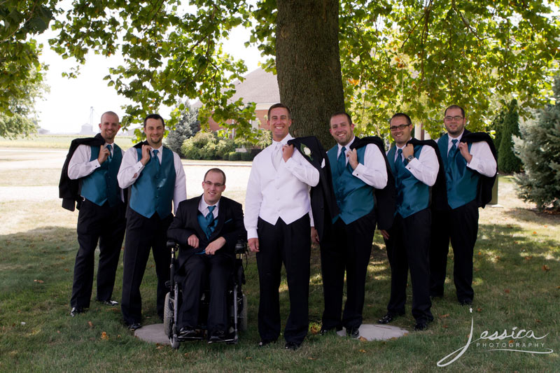 Wedding Pic of Jeremy Miller & Jennifer Watson Miller Groomsmen