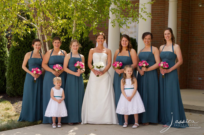 Wedding Pic of Jeremy Miller & Jennifer Watson Miller Bridesmaids