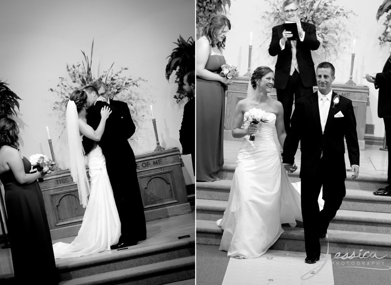 Wedding Pic of Jeremy Miller & Jennifer Watson Kiss the Bride