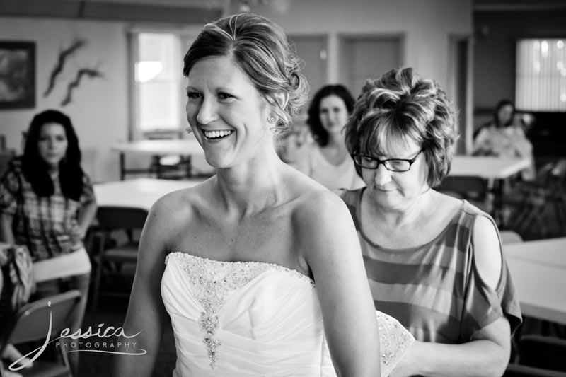 Wedding Pic of Jeremy Miller & Jennifer Watson Miller Getting Ready