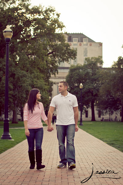 Engaged Pic of Stephen Spires & Amber Miller, The Oval Ohio State University