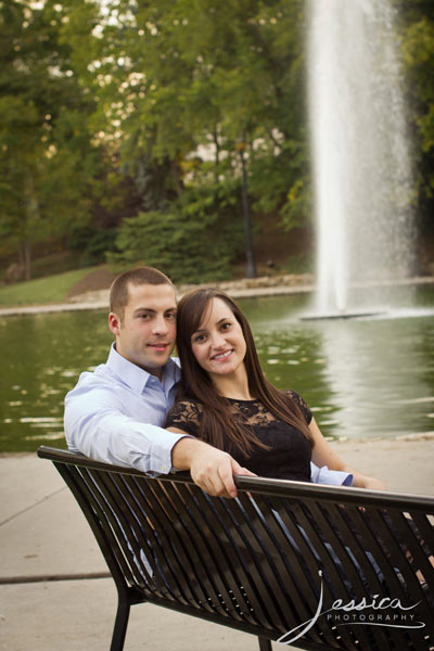 Engaged Pic of Stephen Spires & Amber Miller, Mirror Lake Ohio State University