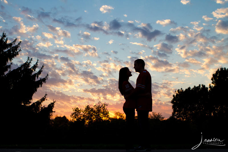 Engaged Pic of Stephen Spires & Amber Miller sunset
