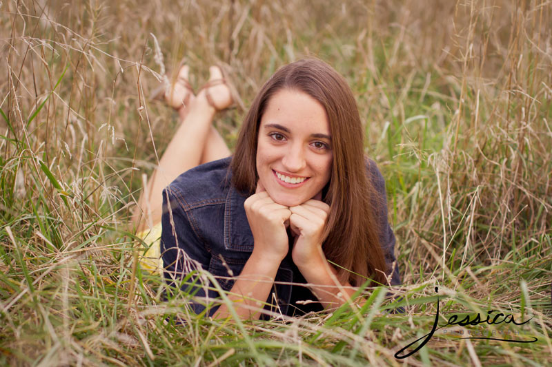 Senior Portrait of Michaela Hershberger in the country