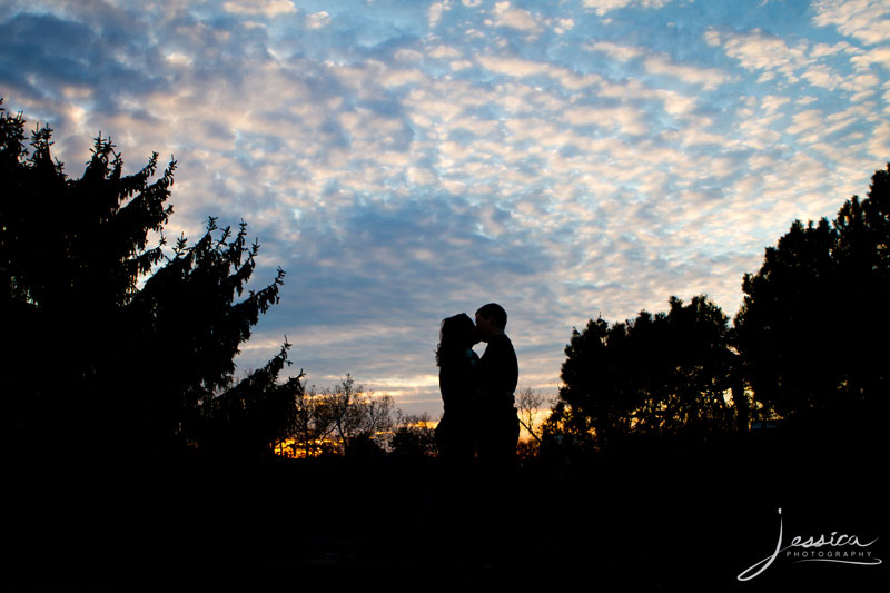 Engagement Portrait of Thomas Hayes and Jacquelene Justus at the Ohio State University 