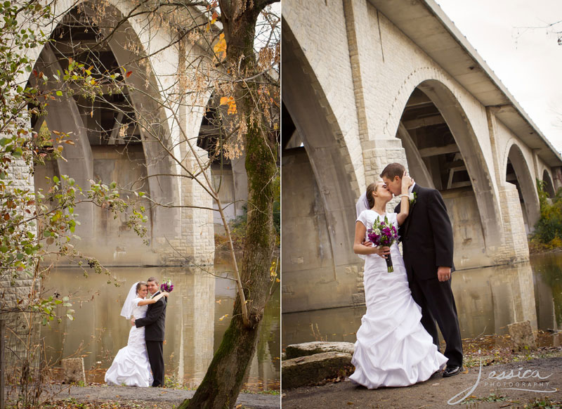 Wedding Portrait of Emily Troyer Beachy and Hans Beachy in Dublin, Ohio