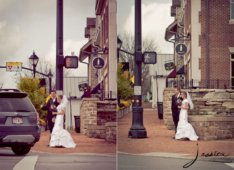 Wedding Portrait of Emily Troyer Beachy and Hans Beachy in Dublin, Ohio