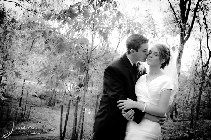 Wedding Portrait of Emily Troyer Beachy and Hans Beachy in Dublin, Ohio