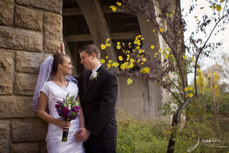 Wedding Portrait of Emily Troyer Beachy and Hans Beachy 