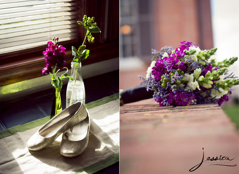 Wedding Picture of Shoes and Boquet