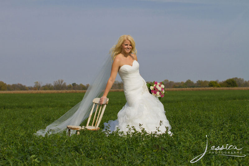 Wedding Portrait of Ashley Ramsey Walter 