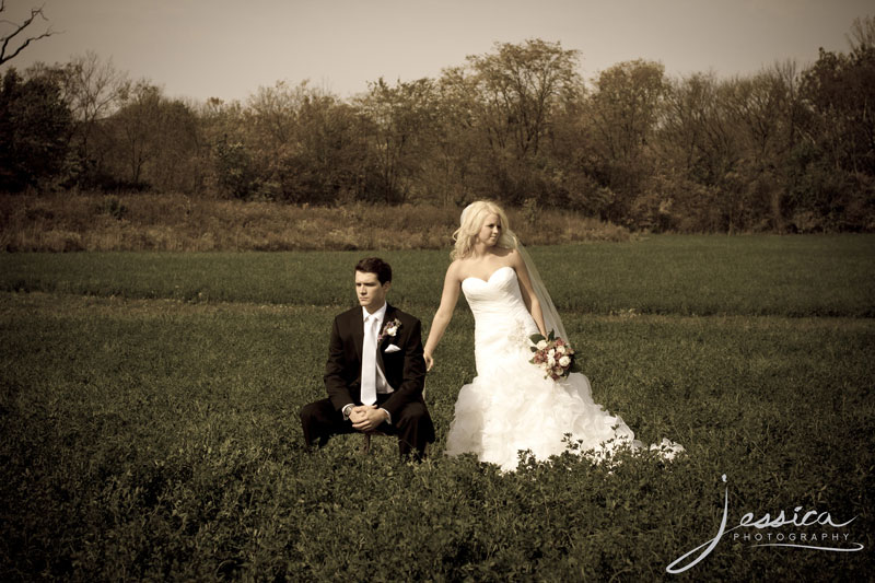 Wedding Portrait of Ashley Ramsey Walter & Sam Walter