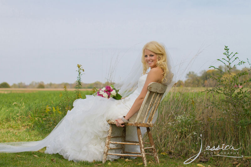 Wedding Portrait of Ashley Ramsey Walter & Sam Walter