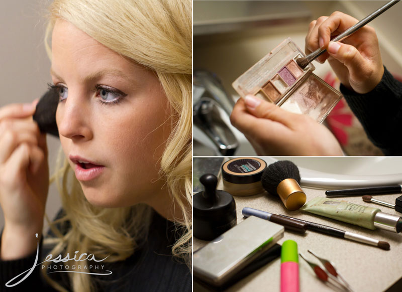 Wedding Portrait of Ashley Ramsey Walter getting ready