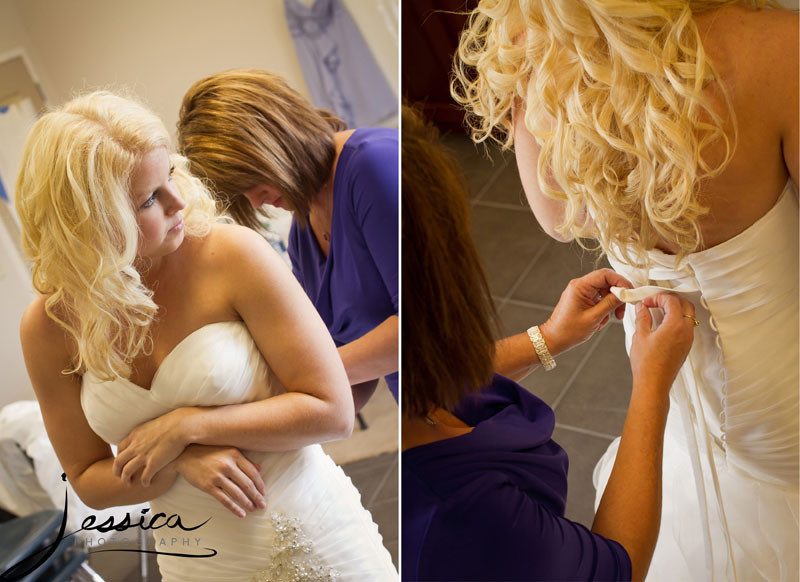 Wedding Portrait of Ashley Ramsey Walter getting ready