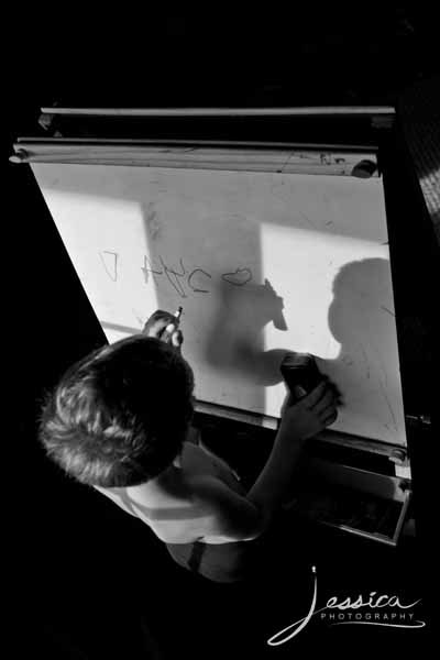 Pic of Child Writing His Name