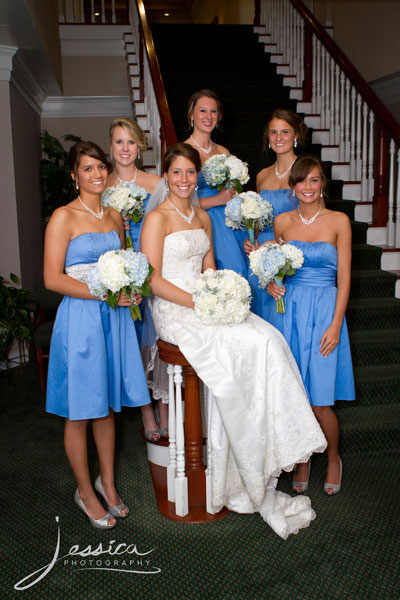 Bridal Party Pic of Thomas & Jacquelene Hayes at Wedgewood Country Club Powell Ohio