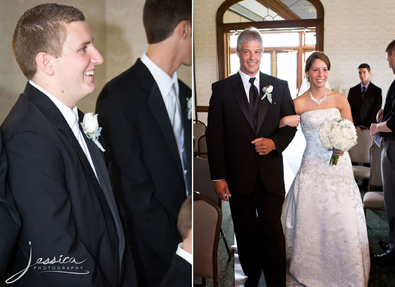 Ceremony Pic of Thomas Hayes & Jacquelene Justus at Wedgewood Country Club Powell Ohio