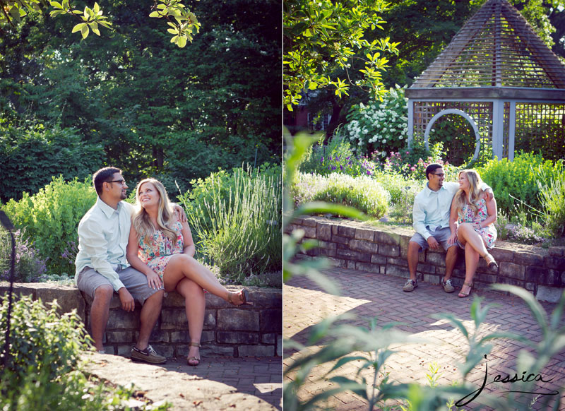 Engagement Pic of Anthony Castro & Ryann Schrock at Inniswood Metro Garden Westerville Ohio