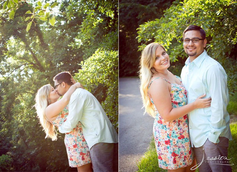 Engagement Pic of Anthony Castro & Ryann Schrock at Inniswood Metro Garden Westerville Ohio