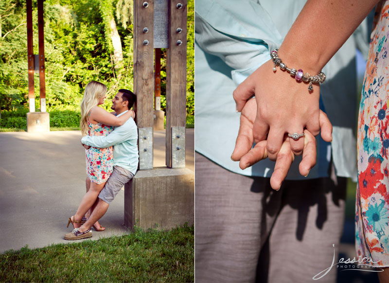 Engagement Pic of Anthony Castro & Ryann Schrock at Inniswood Metro Garden Westerville Ohio