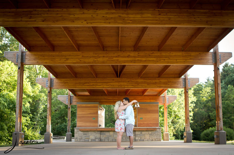 Engagement Pic of Anthony Castro & Ryann Schrock at Inniswood Metro Garden Westerville Ohio