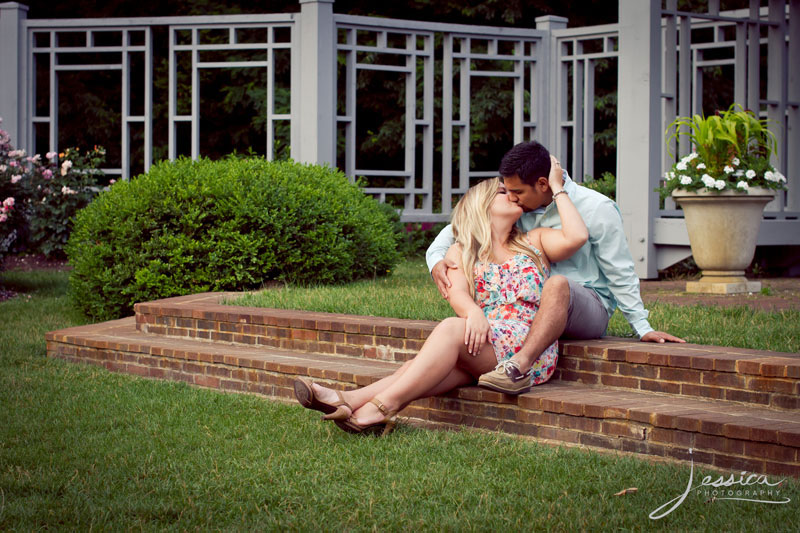 Engagement Pic of Anthony Castro & Ryann Schrock at Inniswood Metro Gardens Westerville Ohio